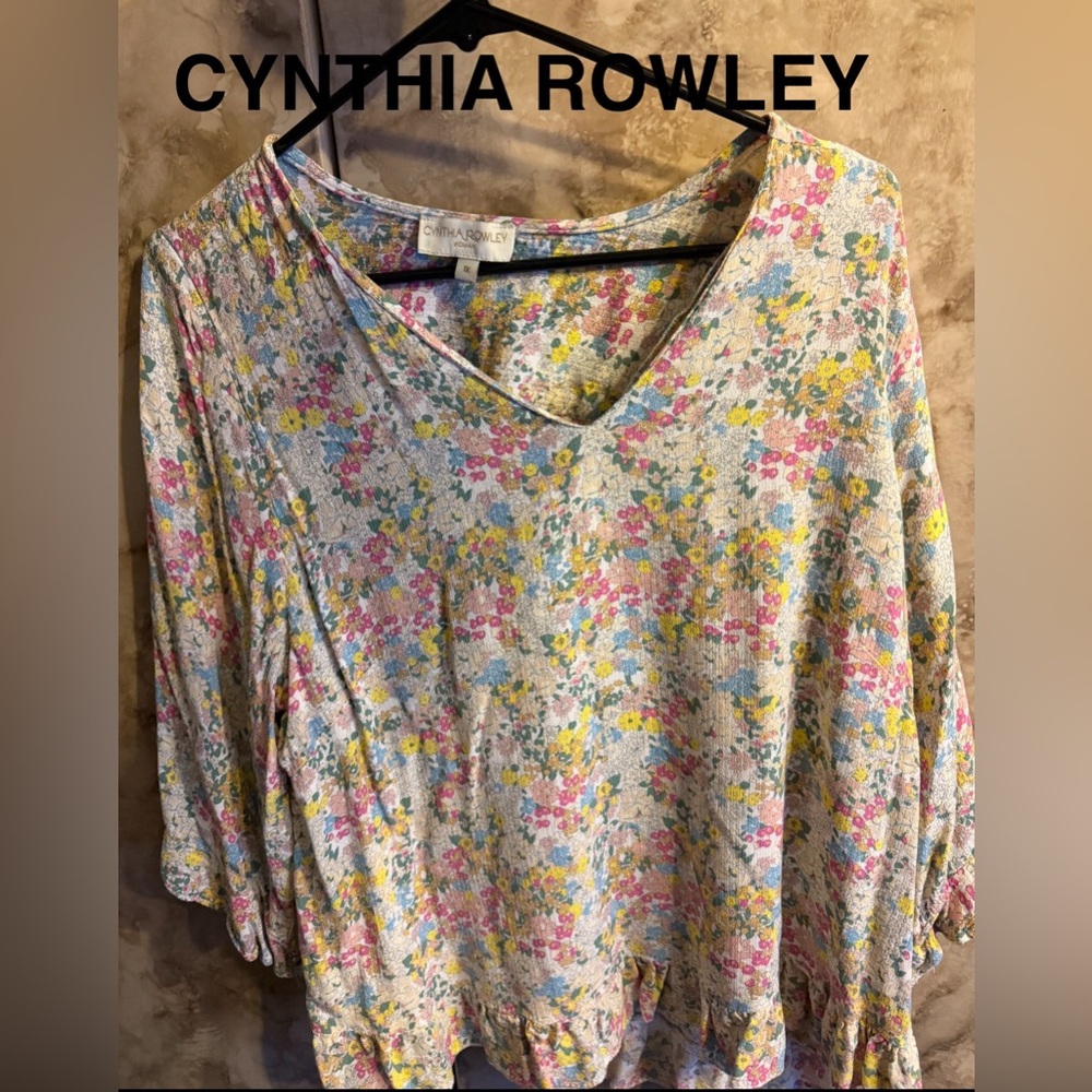 Cynthia Rowley Floral Women's Top - Multicolor 1X